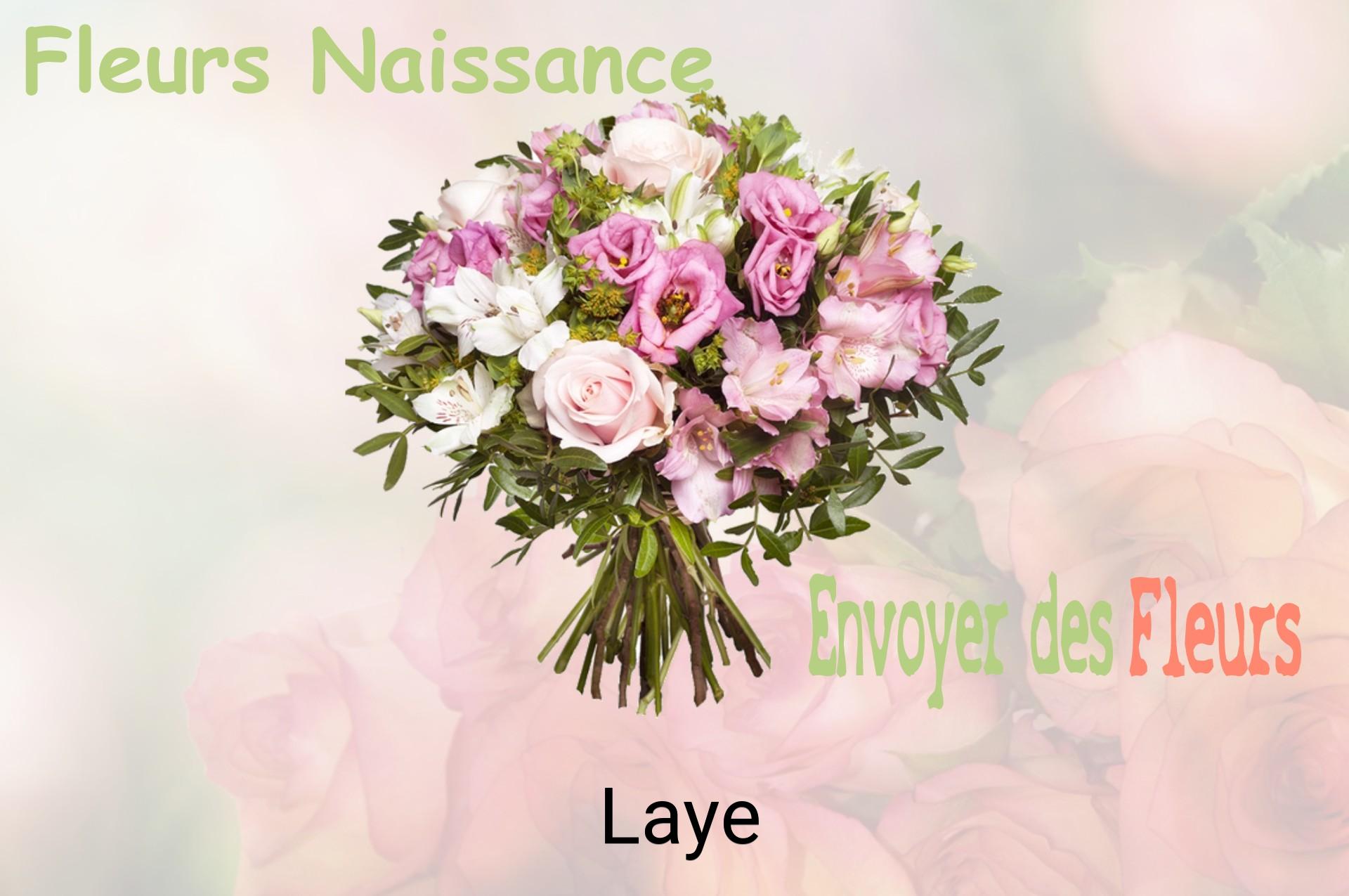 Bouquet de fleurs de naissance livré à Laye